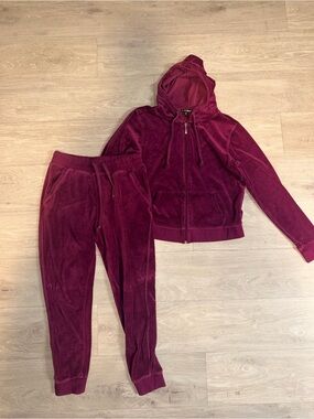 Fashion Nova Deep Pink Velour Zip-Up Hoodie
